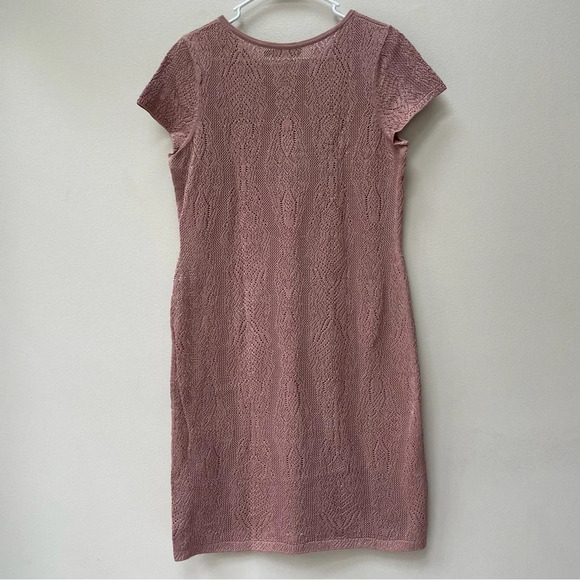 Peruvian Connection 100% Pima Cotton Blush Rose Lace Open Weave Dress Size Large - Picture 6 of 7